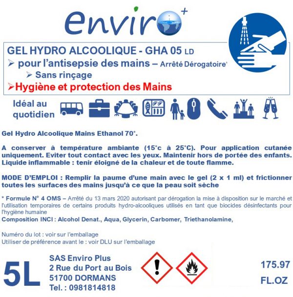 GHA 05 Gel Hydro Alcoolique